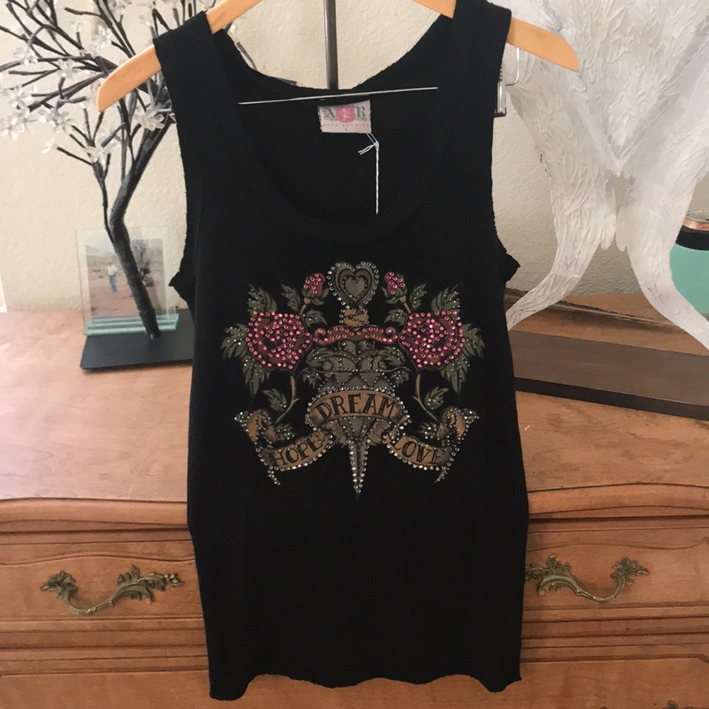 Designer Ankh Royalty ribbed tank.